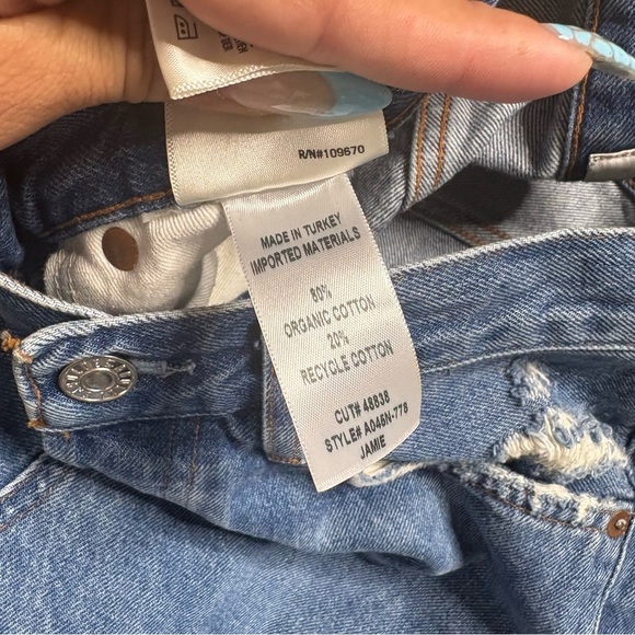 Agolde x Revolve Jamie Feel Good Distressed Straight Leg Jeans Size 25 - Picture 4 of 6